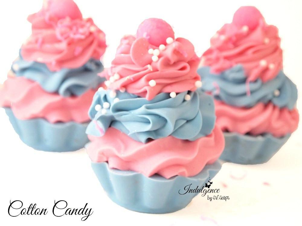 Cotton Candy Handmade Artisan Soap Cupcake